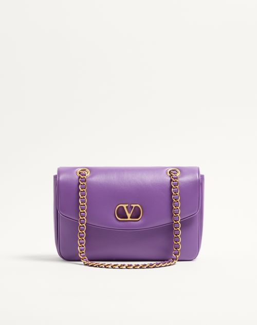 Valentino Garavani - Valentino Garavani Djuna Medium Chain Bag In Nappa Leather - Purple - Woman - Shoulder Bags
